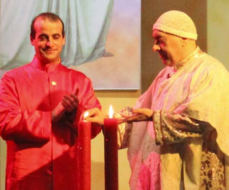 Swami Roberto is lighting the Flame of Joy Swami Roberto is lighting the Flame of Joy